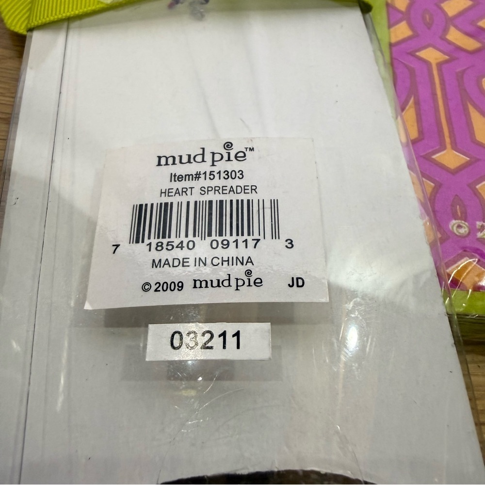 3/$20 Mudpie gift Hearts Spreader Cheese knife Charcuterie + napkins - Picture 5 of 8